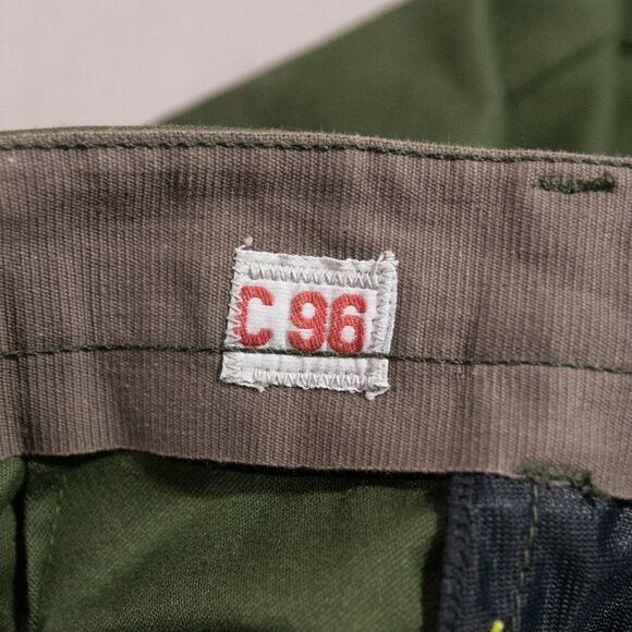 Swedish Army 70s Military 1974 C96 Vintage Green Button Fly Work Pants 30x29 - Picture 4 of 6